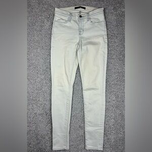 J Brand Jeans Womens 26 Skinny Stretch Frostbite White Classic Concert Party